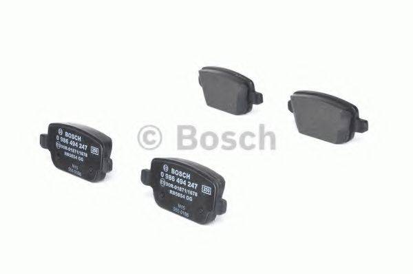 Комплект тормозных колодок, дисковый тормоз BOSCH 0 986 494 247