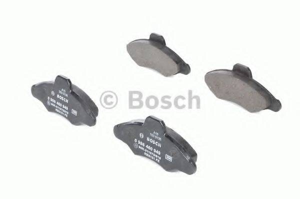 Комплект тормозных колодок, дисковый тормоз BOSCH 0 986 460 949