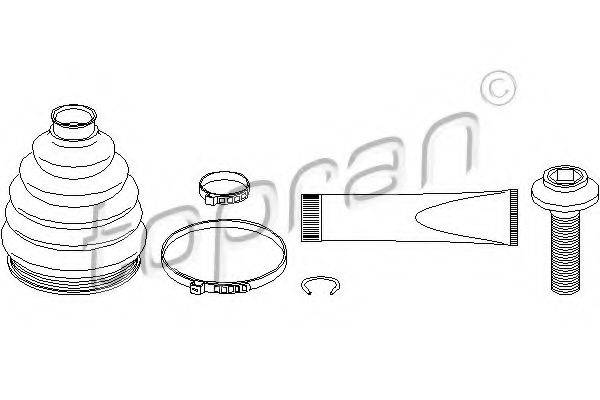 Комплект пылника, приводной вал TOPRAN 113 005