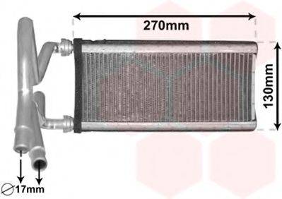 Теплообменник, отопление салона VAN WEZEL 53006706