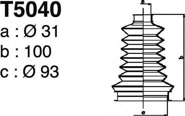 DEPA T5040 Комплект пылника, приводной вал