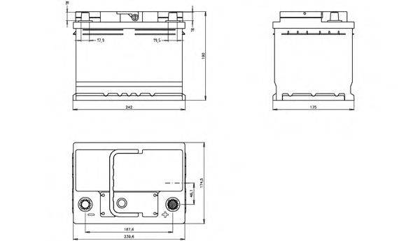 OPEN PARTS BT055L200 Стартерная аккумуляторная батарея