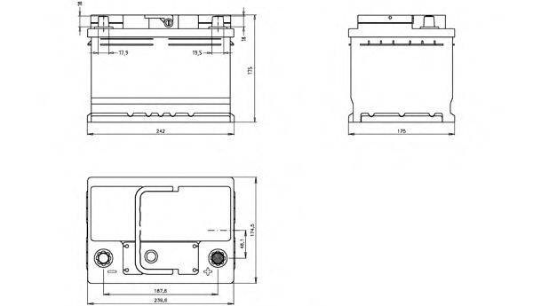 OPEN PARTS BT060L2B00 Стартерная аккумуляторная батарея