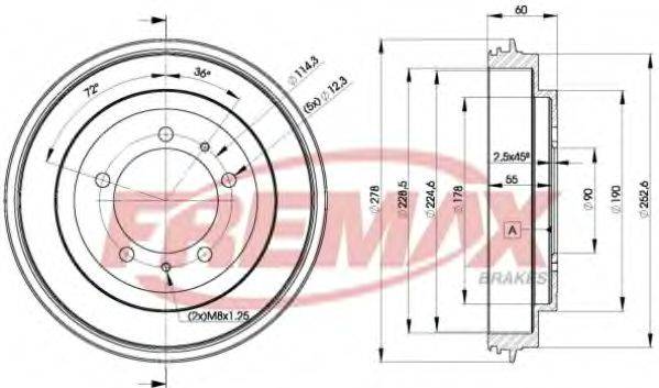 FREMAX BD7040 Тормозной барабан