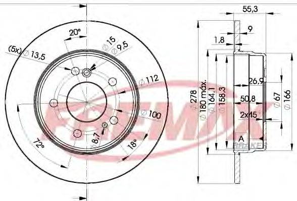 Тормозной диск FREMAX BD-0412