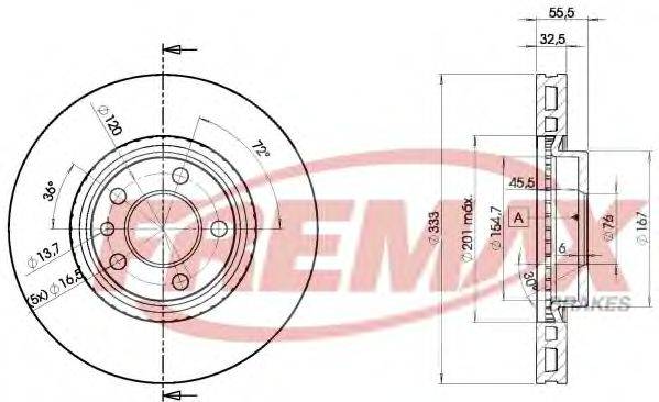 Тормозной диск FREMAX BD-3020