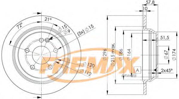 Тормозной диск FREMAX BD-0416