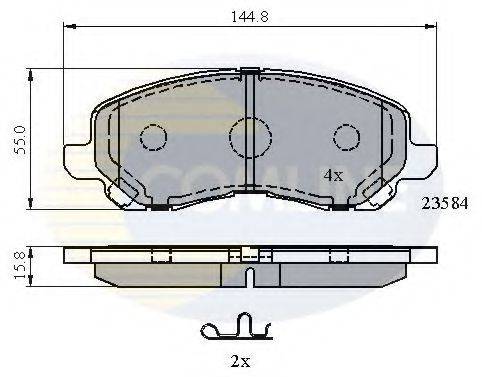 Комплект тормозных колодок, дисковый тормоз COMLINE CBP31256