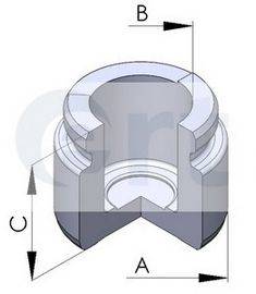 Поршень, корпус скобы тормоза ERT 150675-C