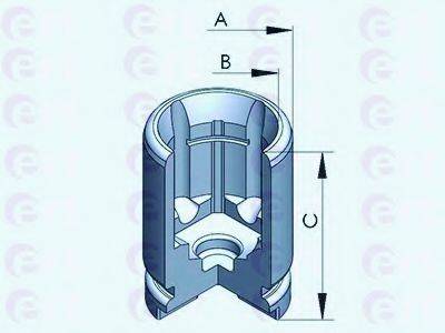Поршень, корпус скобы тормоза ERT 150757-C