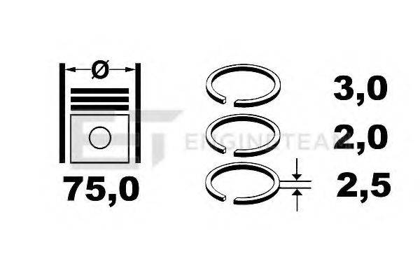 Комплект поршневых колец ET ENGINETEAM R1004100