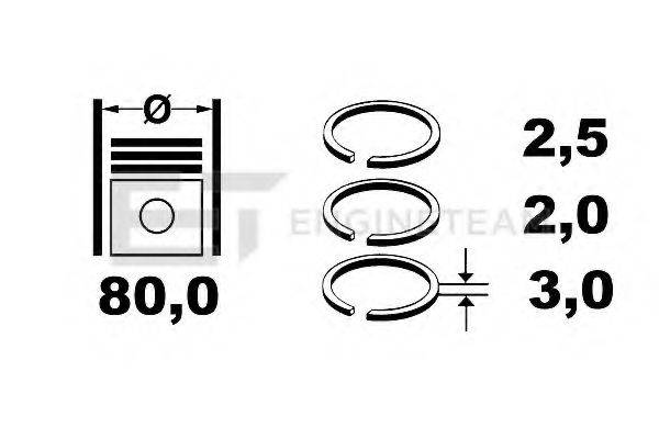 Комплект поршневых колец ET ENGINETEAM R1004300