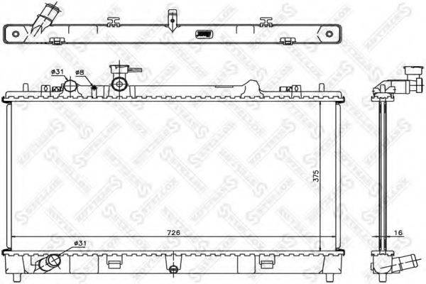 STELLOX 1026702SX Радиатор, охлаждение двигателя