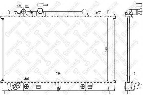 STELLOX 1026703SX Радиатор, охлаждение двигателя