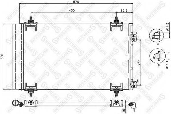 STELLOX 1045222SX Конденсатор, кондиционер