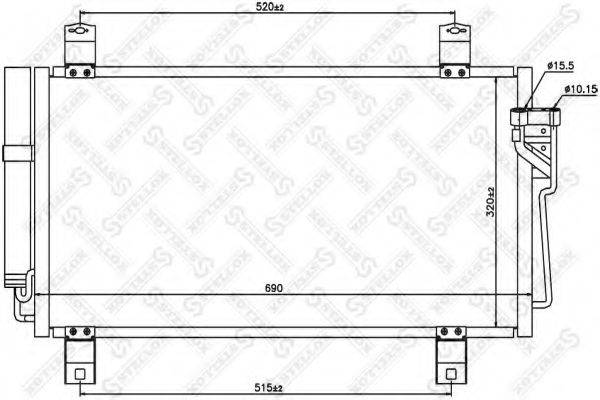 STELLOX 1045642SX Конденсатор, кондиционер