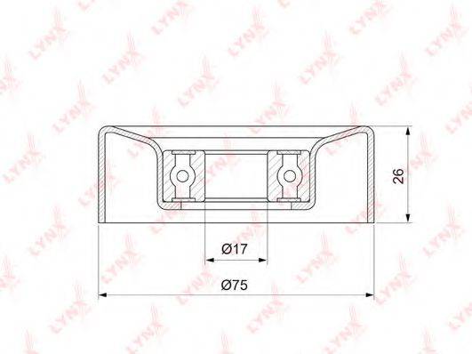 LYNXAUTO PB7226 Паразитный / ведущий ролик, поликлиновой ремень