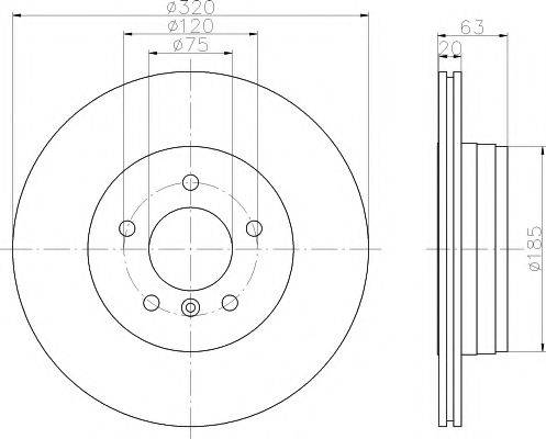 Тормозной диск HELLA PAGID 8DD 355 109-941