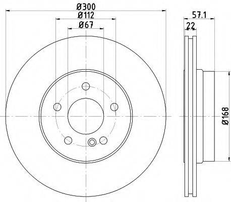 Тормозной диск HELLA PAGID 8DD 355 118-941