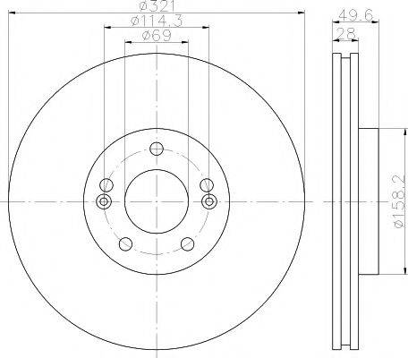 Тормозной диск HELLA PAGID 8DD 355 118-161