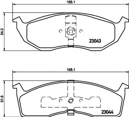 Комплект тормозных колодок, дисковый тормоз HELLA PAGID 8DB 355 007-941