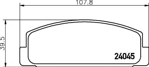 HELLA PAGID 8DB355011131 Комплект тормозных колодок, дисковый тормоз