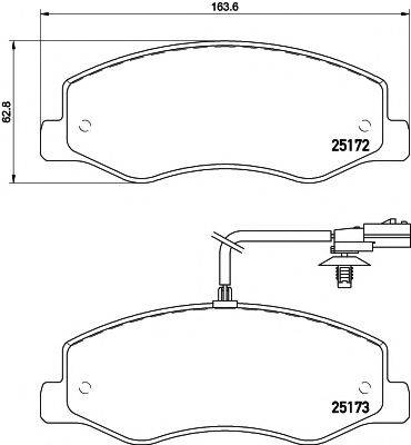 Комплект тормозных колодок, дисковый тормоз HELLA PAGID 8DB 355 015-311