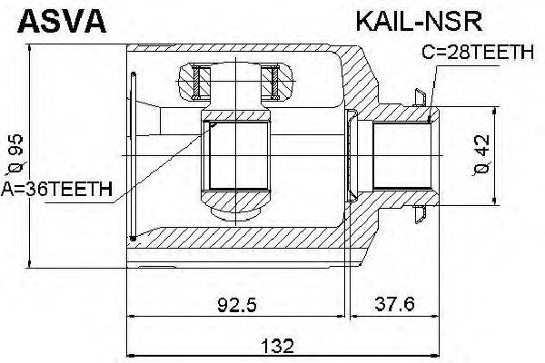 ASVA KAILNSR Шарнирный комплект, приводной вал