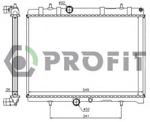 PROFIT PR0522A1 Радиатор, охлаждение двигателя