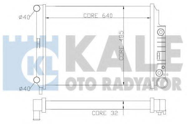 Радиатор, охлаждение двигателя KALE OTO RADYATOR 351600