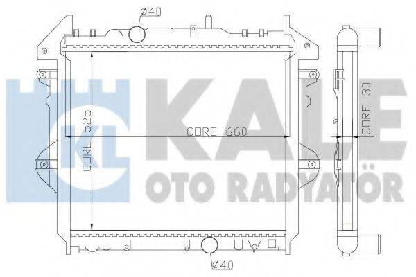 Радиатор, охлаждение двигателя KALE OTO RADYATOR 352600