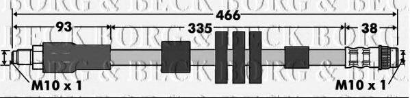 BORG & BECK BBH7516 Тормозной шланг