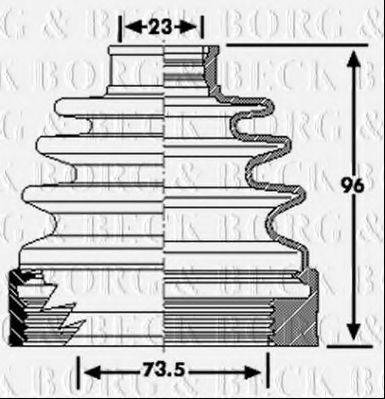 BORG & BECK BCB6222 Пыльник, приводной вал