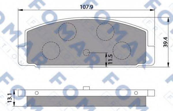 FOMAR FRICTION FO680181 Комплект тормозных колодок, дисковый тормоз