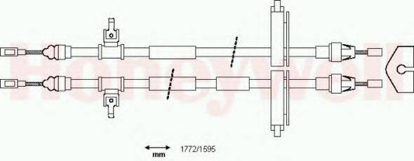 BENDIX 433147B Трос, стояночная тормозная система