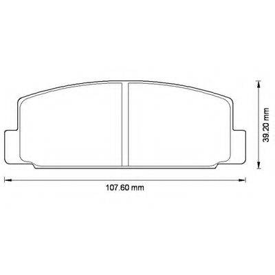 BENDIX 572490B Комплект тормозных колодок, дисковый тормоз