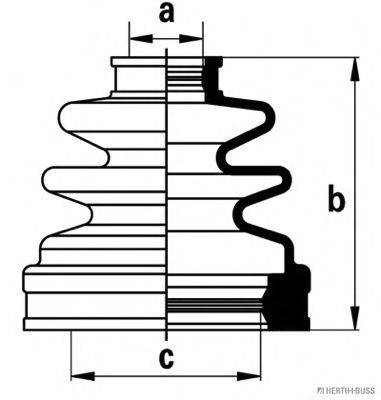 Комплект пылника, приводной вал HERTH+BUSS JAKOPARTS J2882016