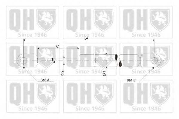 QUINTON HAZELL QTS828088 Газовая пружина, крышка багажник