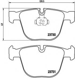 Комплект тормозных колодок, дисковый тормоз BREMBO P 06 026