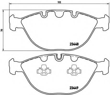 Комплект тормозных колодок, дисковый тормоз BREMBO P 06 028