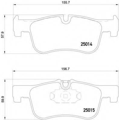 Комплект тормозных колодок, дисковый тормоз BREMBO P 06 078