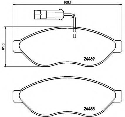 Комплект тормозных колодок, дисковый тормоз BREMBO P 23 143