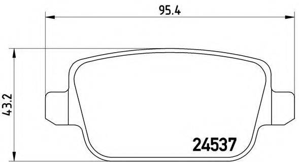 Комплект тормозных колодок, дисковый тормоз BREMBO P 24 075