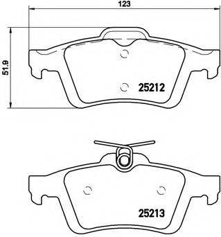 Комплект тормозных колодок, дисковый тормоз BREMBO P 24 148