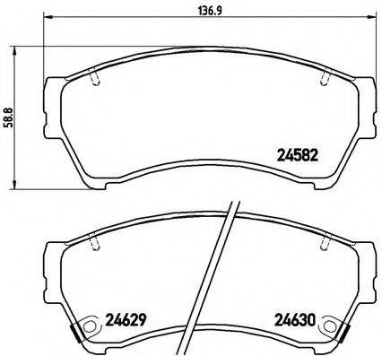 BREMBO P49039 Комплект тормозных колодок, дисковый тормоз