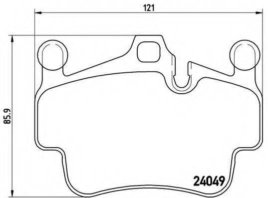 Комплект тормозных колодок, дисковый тормоз BREMBO P 65 014