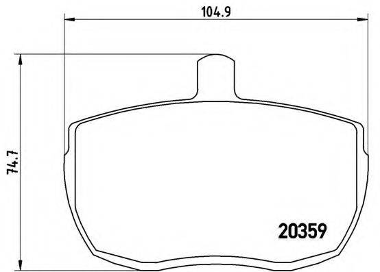 Комплект тормозных колодок, дисковый тормоз BREMBO P A6 001