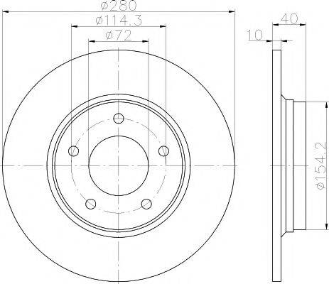 MINTEX MDC2096 Тормозной диск