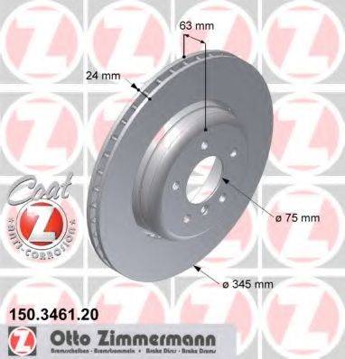 Тормозной диск ZIMMERMANN 150.3461.20