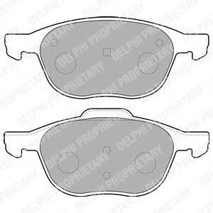 Комплект тормозных колодок, дисковый тормоз DELPHI LP1869